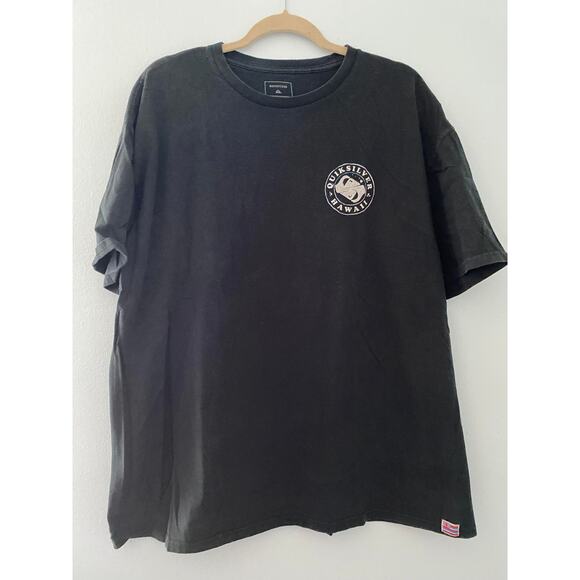 Mens Quicksilver Hawaii Shrit Size XXL Black Pre Owned - Picture 1 of 5